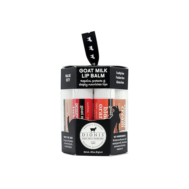 Dionis Goat Milk Lip Balm 6-Pc Ornament Set 0.28oz (Pack of 6)